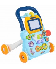 Играчка за прохождане Moni Toys - Elephant, синя -1