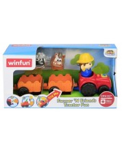 Игрален комплект WinFun - Музикален трактор с фермер -1