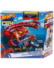 Игрален комплект Hot Wheels City - Отмъщението на зверовете, Полицейски участък-Скорпион -1