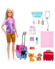 Игрален комплект Barbie - Барби ветеринар, с аксесоари -1