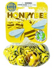Игрален комплект House of Marbles - Honeybee, стъклени топчета -1
