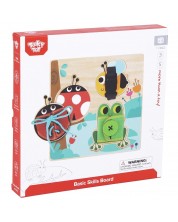 Игрален комплект Tooky Toy - Дървена дъска за основни умения -1