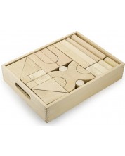 Игрален комплект Viga - Строителни блокчета, 48 части -1