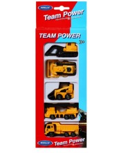 Игрален комплект Welly Team Power - Строителна бригада, 5 части -1