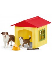 Игрален комплект Schleich Farm World - Жълта кучешка колибка -1