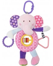 Играчка с активности Lorelli Toys - Слонче, розово -1