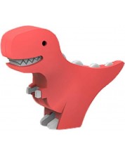 Игрален комплект Raya Toys - Магнитен динозавър за сглобяване, червен -1