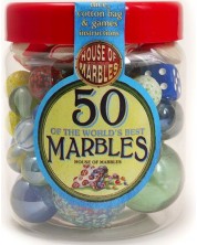 Игрален комплект House of Marbles - Буркан с 50 топчета