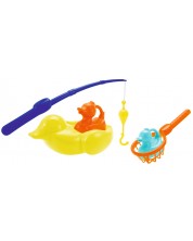 Играчки за баня Ecoiffier - 3 патета, с кепче и въдица