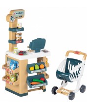 Игрален комплект Smoby - Супермаркет с количка за пазаруване -1