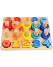 Игрален комплект Acool Toy - Дървена дъска с цифри и рингове