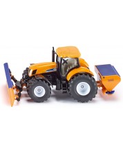 Метална количка Siku Super - Трактор New Holland за разчистване на сняг, 1:50 -1