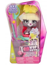 Игрален комплект IMC Toys Vip Pets - Модно кученце с дълга коса за прически с аксесоари, Лейди Джиджи -1