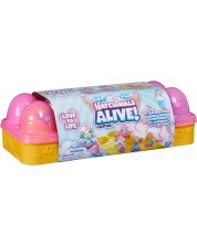 Игрален комплект Hatchimals Alive! - Кутия с яйца и фигурки, жълто/розово -1