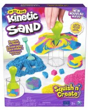 Игрален комплект Kinetic Sand - Кинетичен пясък Squish N Create -1
