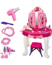 Игрален комплект Baby Mix - Тоалетка със столче и аксесоари, Аманда -1