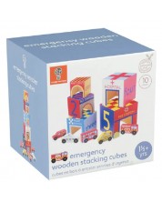 Игрален комплект Orange Tree Toys - Кубчета и колички -1