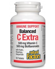 Immune Support Balanced C Extra, 90 таблетки, Natural Factors -1