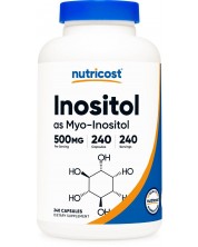 Inositol, 500 mg, 240 капсули, Nutricost -1