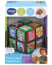 Интерактивна играчка Vtech - Завърти и научи, Куб с животни