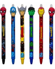 Изтриваща се химикалка с гума Colorino Disney - Spiderman & Avengers, асортимент