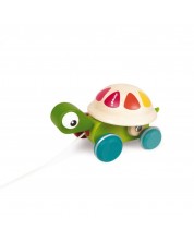 Детска играчка Janod - Zigolos, Костенурка за дърпане -1
