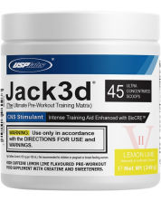 Jack3d Advanced Formula, лимон и лайм, 250 g, USP Labs -1