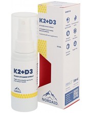 K2 + D3 Спрей за уста, мента, 30 ml, Nordaid -1