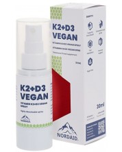K2 + D3 Vegan Спрей за уста, 30 ml, Nordaid