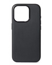 Калъф Decoded - Leather, iPhone 15 Pro Мах, черен