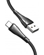 Кабел Xmart - Mamba, USB-A/USB-C, 1.2 m, черен -1