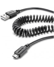 Кабел Cellularline - USB-A/Micro USB, 50-100 cm, черен -1