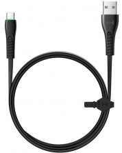 Кабел Xmart - Flying Fish, USB-A/USB-C, 1.2 m, черен