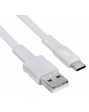 Кабел Rivacase - PS6002WT12, USB-C/USB-A, 1.2 m, бял -1