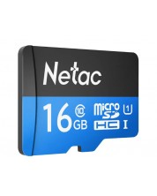 Карта памет Netac - 16 GB, MicroSDHC, Class10, черна/синя