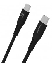 Кабел XtremeMac - XWH-CC2-13, USB-C/USB-C, 2.5 m, черен -1