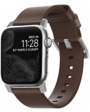 Каишка Nomad - Leather, Apple Watch 1-8/Ultra/SE, кафява/сива