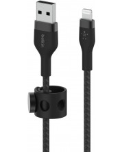 Кабел Belkin - Boost Charge, USB-A/Lightning, Braided silicone, 3 m, черен