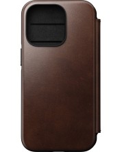 Калъф Nomad - Leather Folio MagSafe, iPhone 14 Pro, кафяв -1