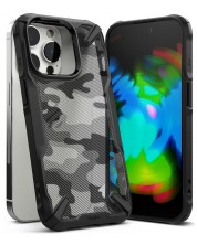 Калъф Ringke - Fusion X Design, iPhone 14 Pro, Camo Black -1