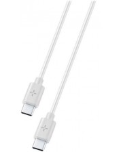 Кабел Ploos - 6565, USB-C/USB-C, 2 m, бял -1