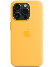Калъф Apple - Silicone, iPhone 15 Pro, MagSafe, Sunshine -1