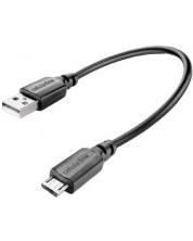 Кабел Cellularline - 3898, USB-A/Micro USB, 0.15 m, черен -1