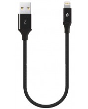 Кабел ttec - AlumiCable, Ligthning/USB-A, 30 cm, черен
