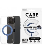 Калъф CARE - Kickstand Blue MagSafe, iPhone 16 Pro, прозрачен -1