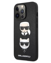 Калъф Karl Lagerfeld - Saffiano K and C, iPhone 13 Pro, черен