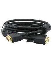 Кабел VCom - CG441GD, DVI 24+1 Dual Link M/M+2 Ferrite, 1.8 m, черен