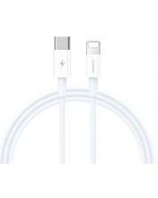 Кабел Recci- RS06CL, USB-C/Lightning, 1 m, бял -1