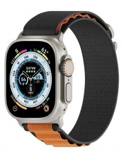 Каишка Next One - Adventure Loop, Apple Watch, 45/49 mm, черна/оранжева