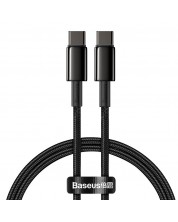 Кабел Baseus - Tungsten, USB-C/USB-C, 2 m, черен -1